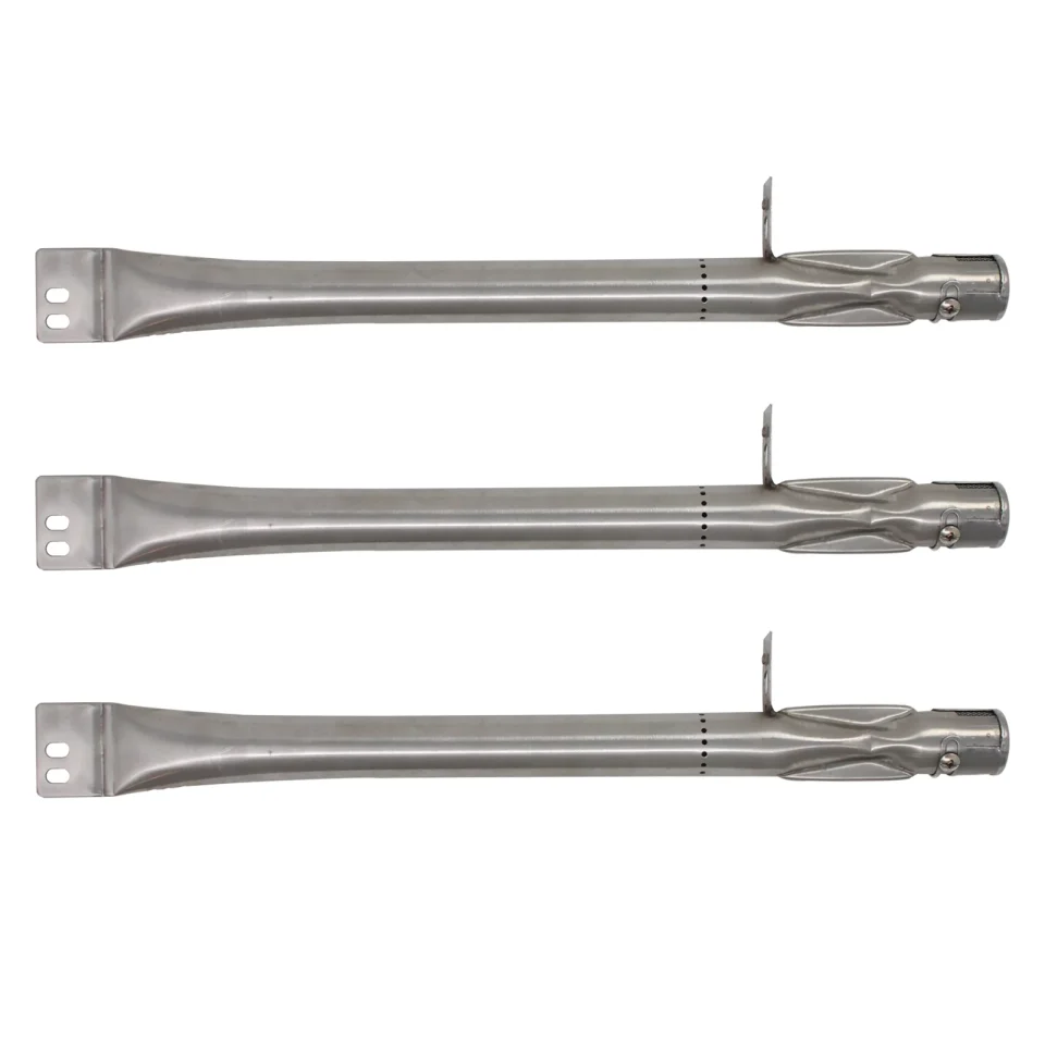 Value 3-Pack BBQ Gas Grill Tube Burner Replacement Parts for Outdoor Gourmet SRGG51103 - Compatible Barbeque Stainless Steel Pipe Burners