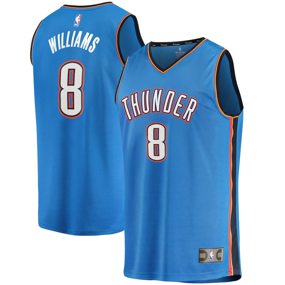 Glass Men's Fanatics Branded Jalen Williams Blue Oklahoma City Thunder 2022 NBA Draft First Round Pick Fast Break Replica