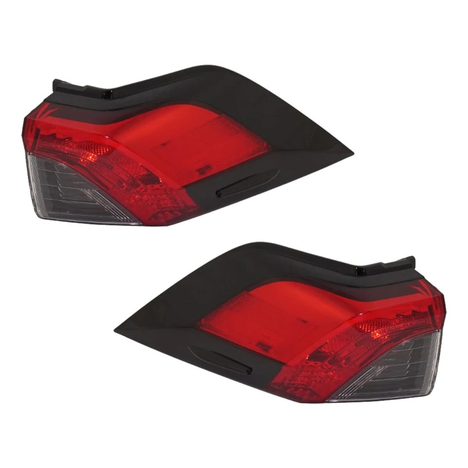 Bamboo Tail Light Set For 2019-2021 Toyota RAV4 Left and Right Outer Red Lens LED