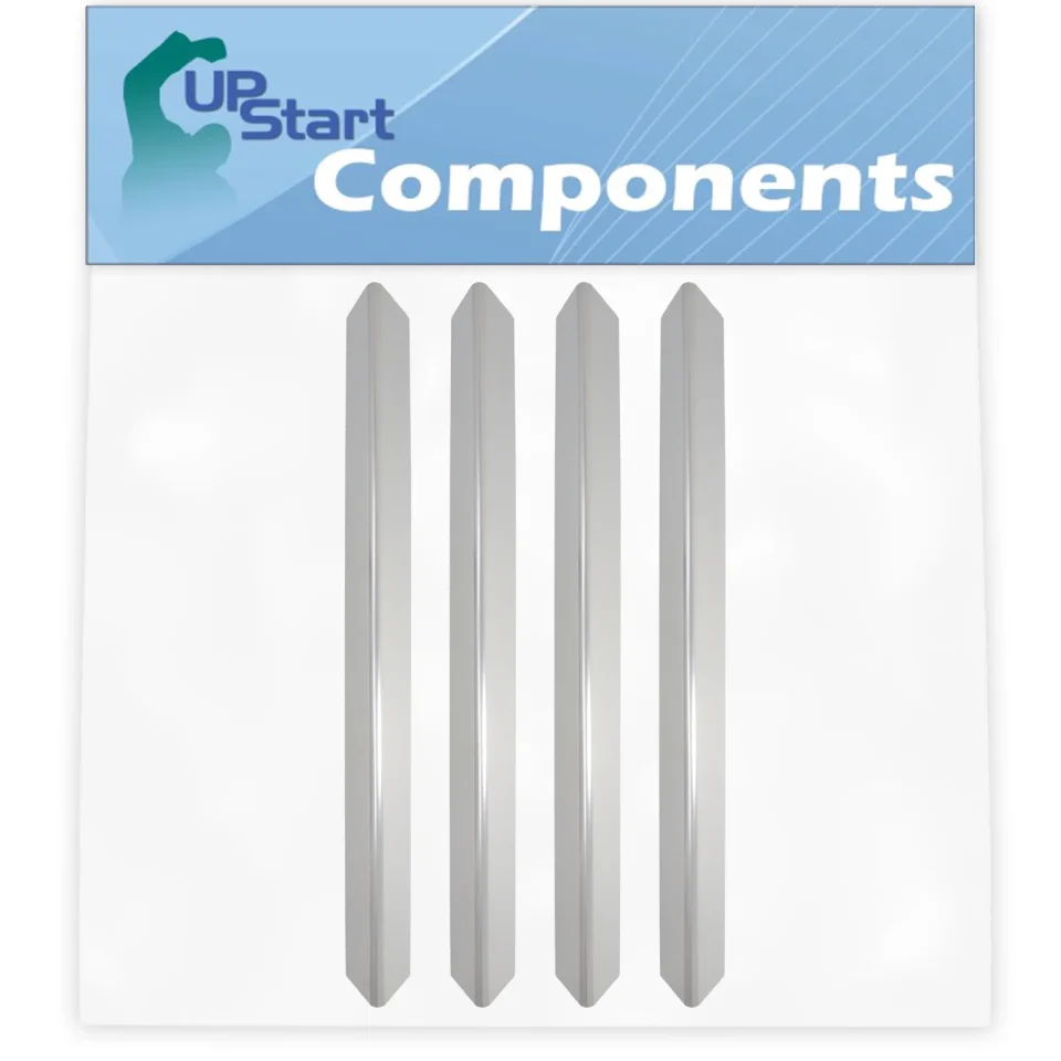 Top-Rated 4-Pack BBQ Grill Heat Shield Plate Tent Replacement Parts for Weber 3780001 - Compatible Barbeque Stainless Steel Flame Tamer, Guard, Deflector, Flavorizer Bar, Vaporizer Bar, Burner Cover 24 1/2