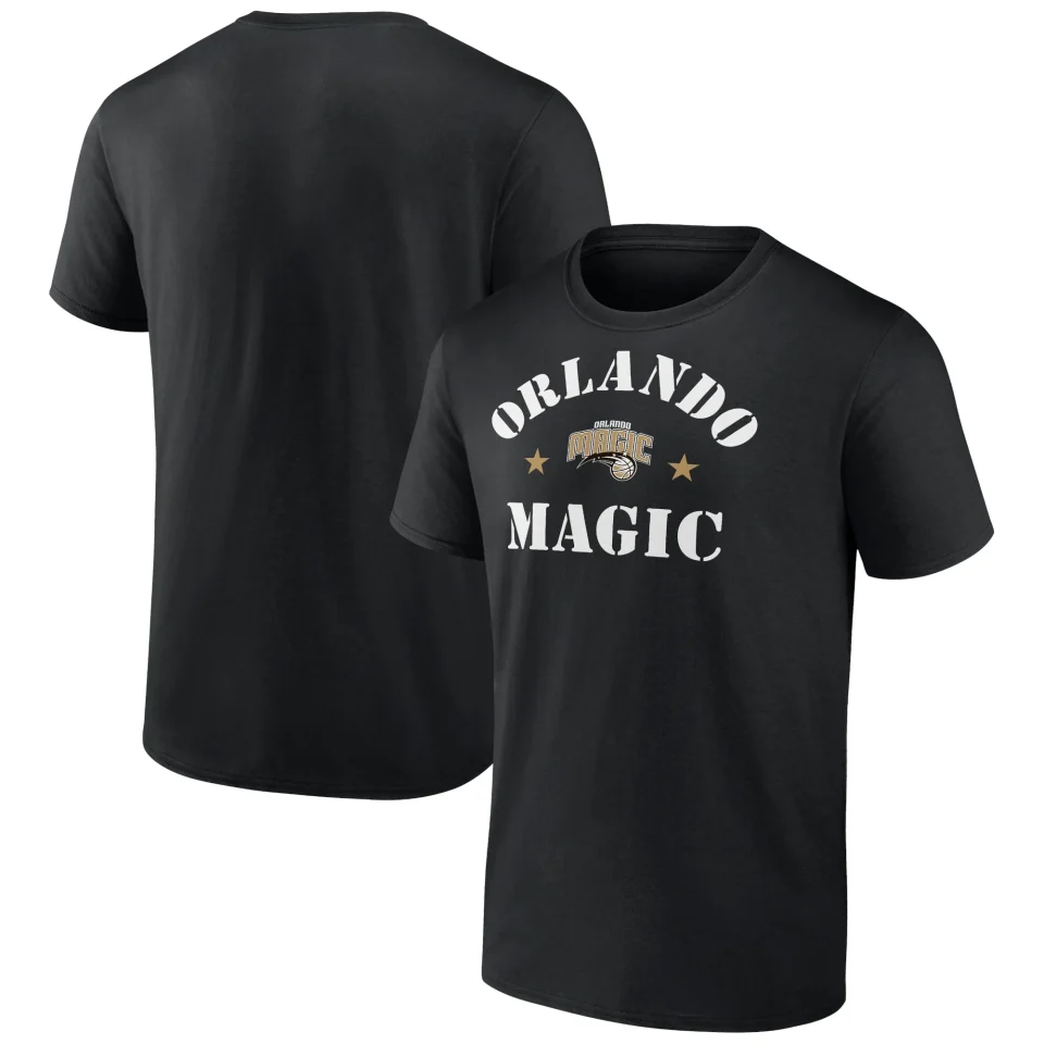 Supreme Home Men's Fanatics Branded Black Orlando Magic 2022 Hoops For Troops Training T-Shirt