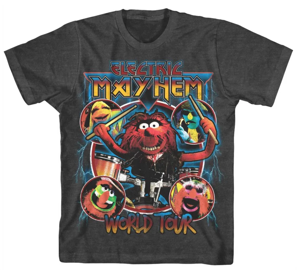 Matte Cooking The Muppets Boys' Dr. Teeth and the Electric Mayhem World Tour T-Shirt (Medium) Kids