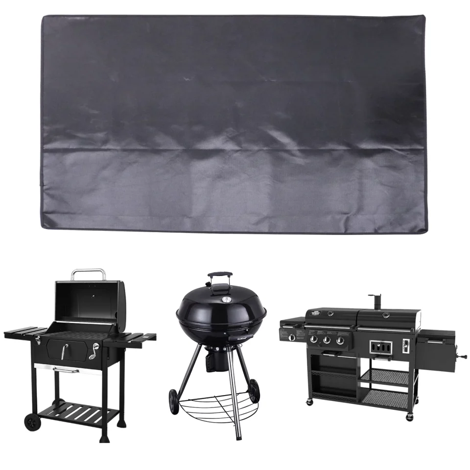 Eco-Friendly Matte Under Grill Mat - 50 x 38 Inches Patio Fireproof Grill Pad, Indoor Fireplace Mat Fire Pit Mat for Charcoal Grills, Oil Fryers and Smokers