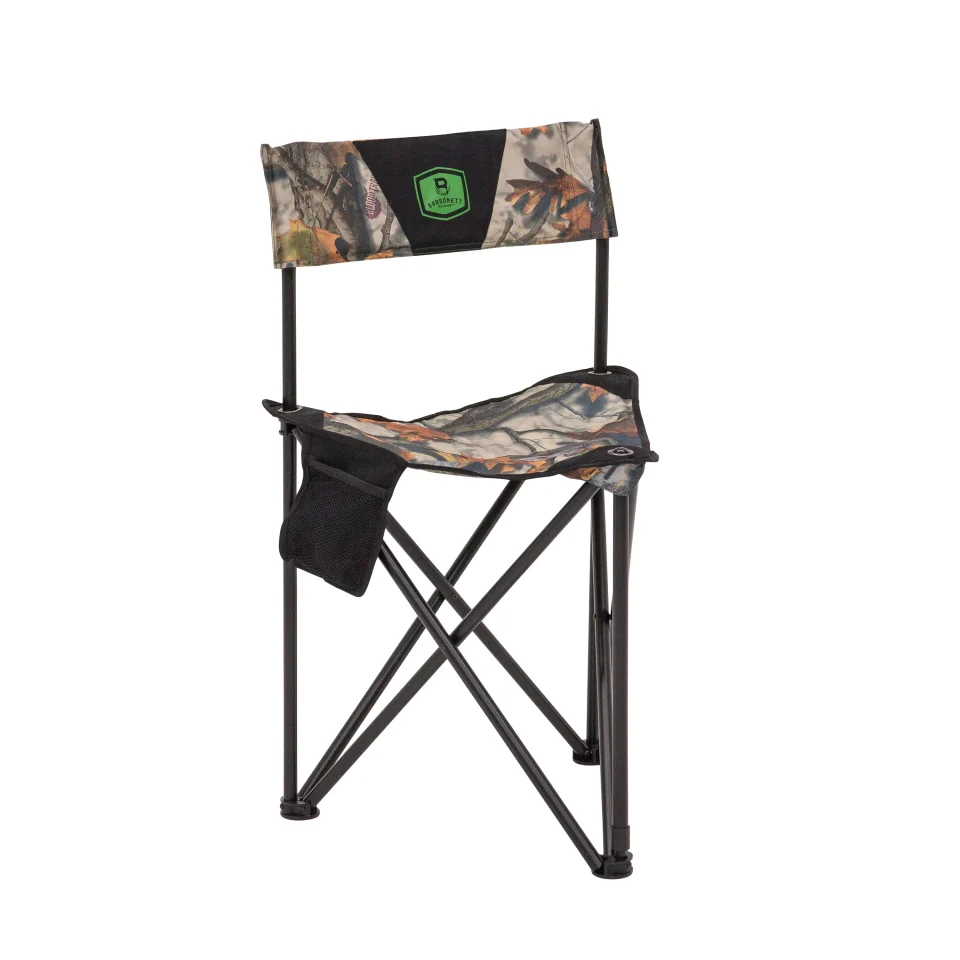 Non-Toxic Wooden Barronett Blinds BC101 Tripod XL Folding Hunting Blind Chair, Bloodtrail Camo