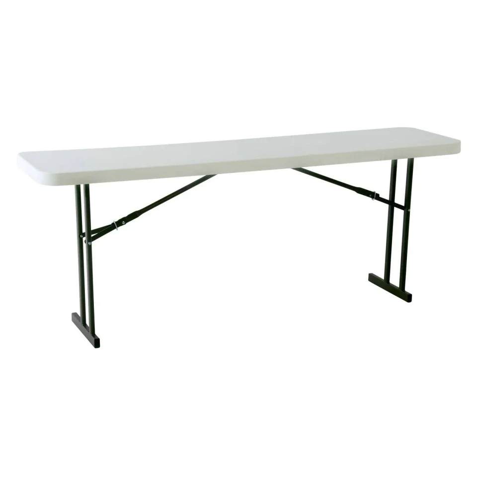 Prime Long-Lasting Lifetime 8 Foot Seminar Table, Indoor/Outdoor Commercial Grade, White Granite (80177)