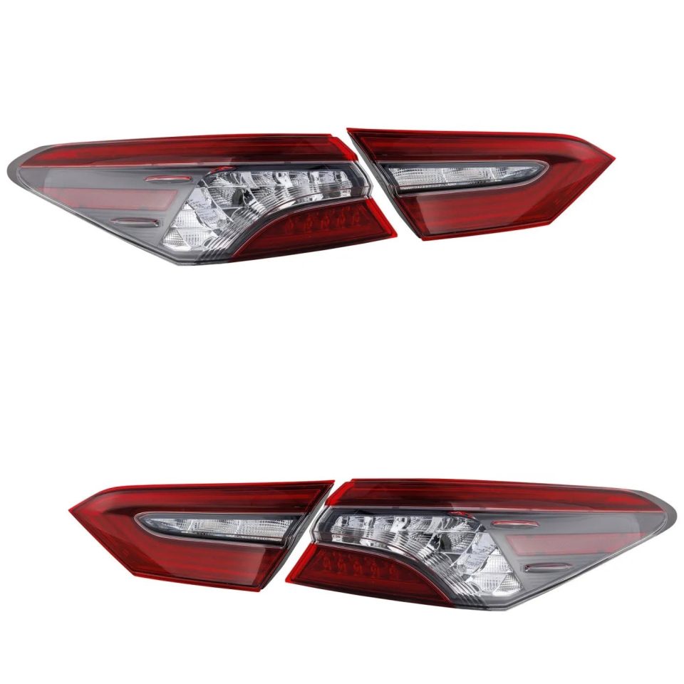 Clear Tail Light Set For 2021-2022 Toyota Camry Camry LH RH Inner Outer Clear/Red