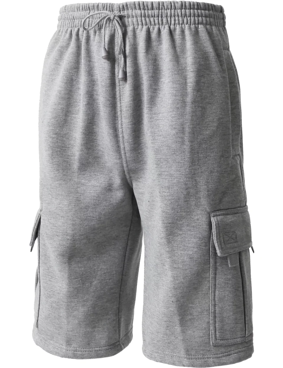 Wooden Men's Comfort Fleece Cargo Sweat Shorts with Drawstring