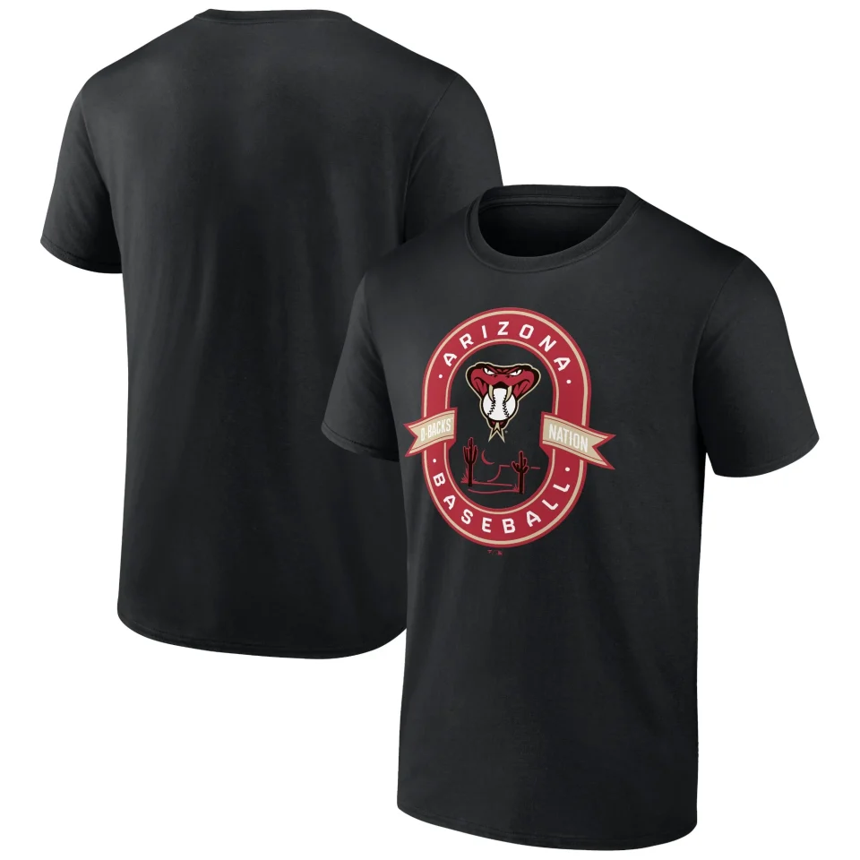 Popular Men's Fanatics Branded Black Arizona Diamondbacks Glory Bound D-Backs Nation T-Shirt
