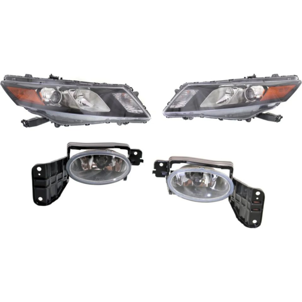 Portable Headlight Kit For 2010 Honda Accord Crosstour Left and Right 4Pc