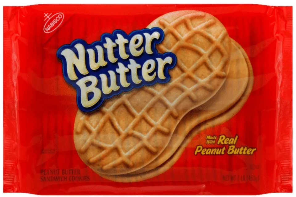 Portable Nutter Butter Peanut Butter Sandwich Cookies - Family Size (Pack of 10)