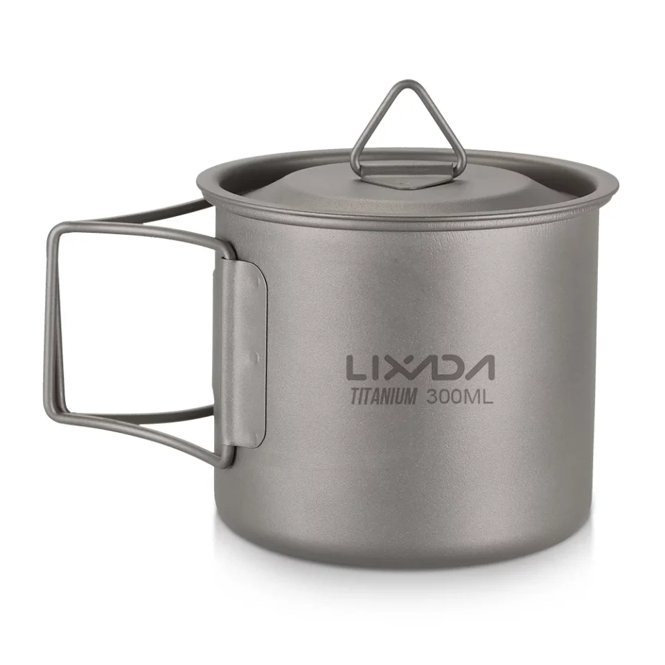 Value Lixada UltralightCup Portable Camping Picnic Water Cup Mug with Foldable Handle 300ml / 350ml / 450ml / 550ml / 650ml / 750ml