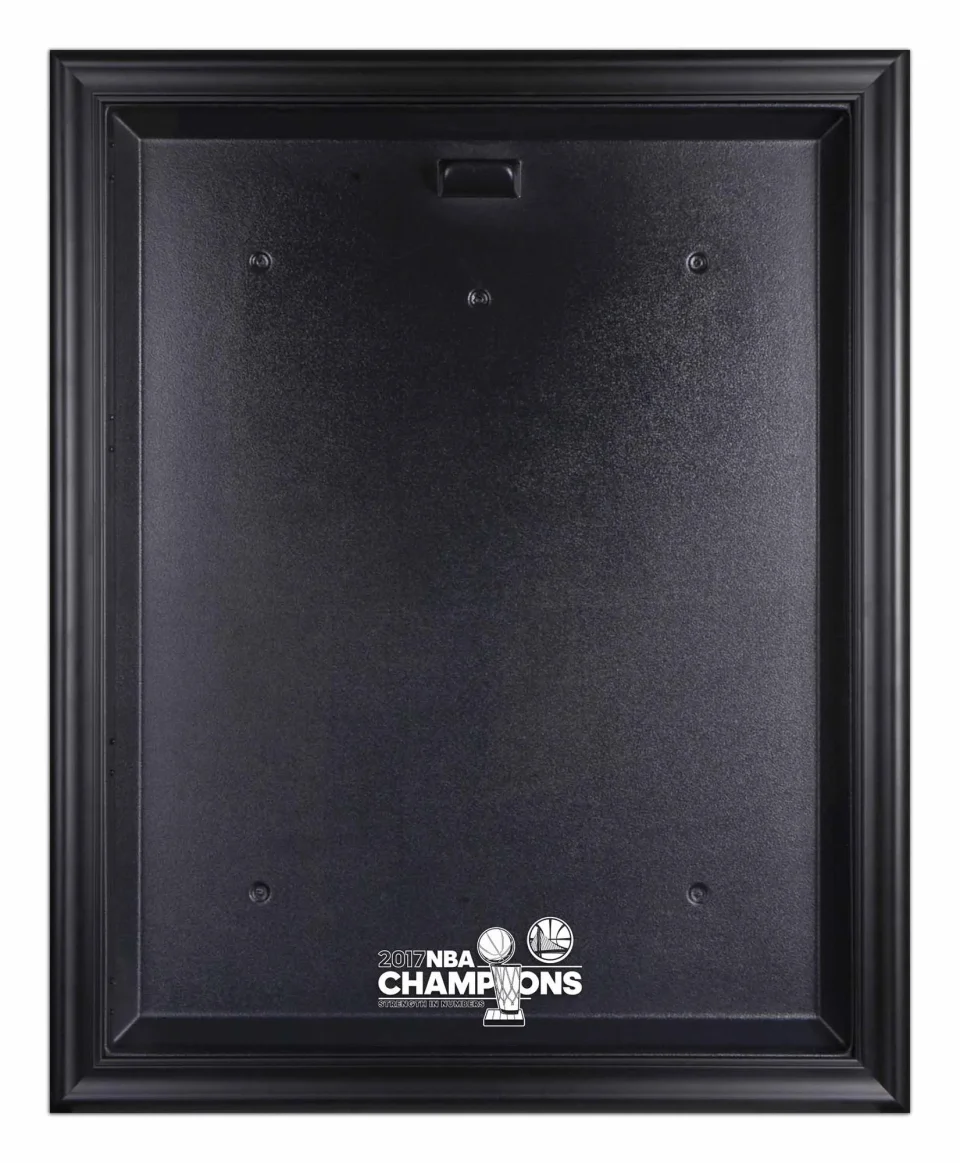 Food-Grade Home Golden State Warriors 2017 NBA Finals Champions Logo Black Framed Jersey Display Case