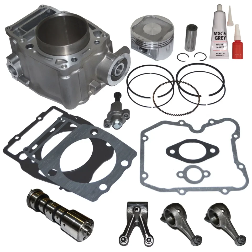 Polished Top Notch Parts Polaris Atp 500 Cylinder Piston Camshaft Rocker Arm Top End Kit Set 2004 - 2005
