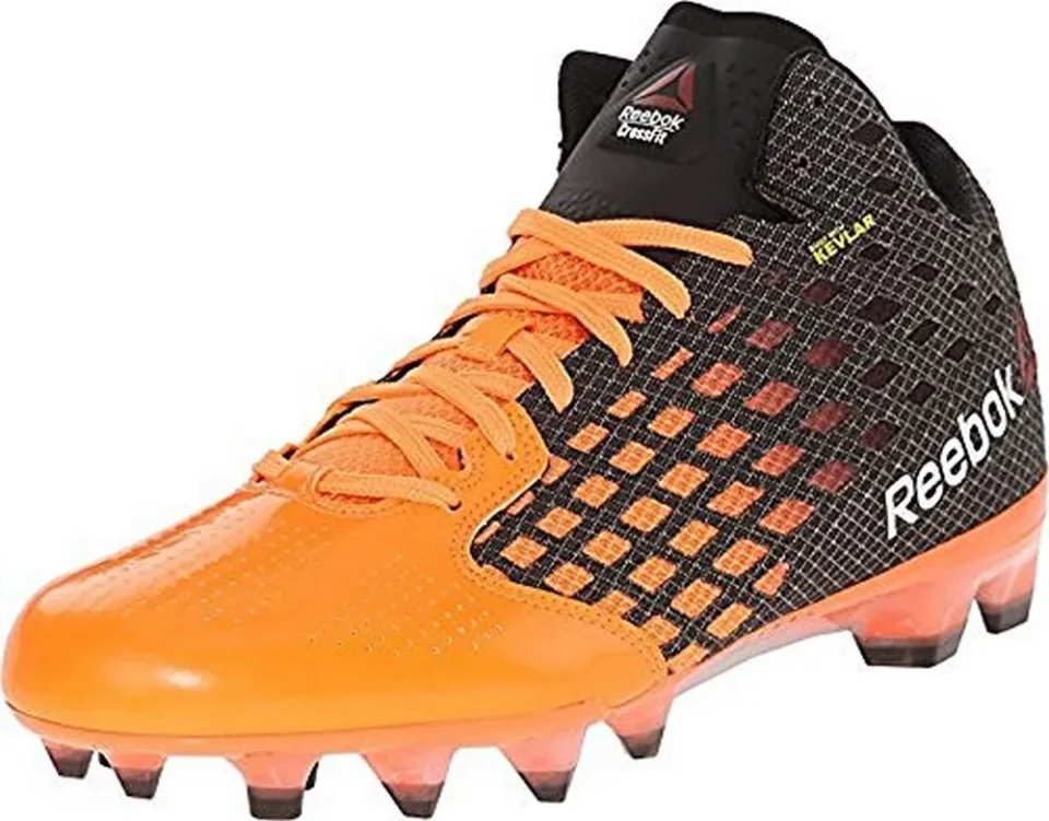 Natural Stainless Steel Reebok Womens R CROSSFIT STADIUM CLEAT, BLACK/ELECTRIC PEACH/WHIT, 9.5