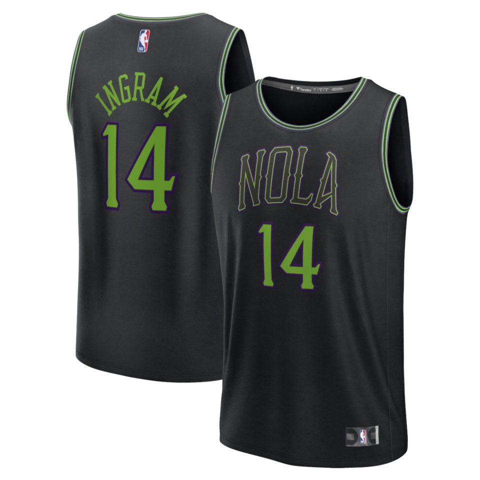 Bamboo Frosted Men's Fanatics Branded Brandon Ingram Black New Orleans Pelicans Fast Break Jersey - City Edition