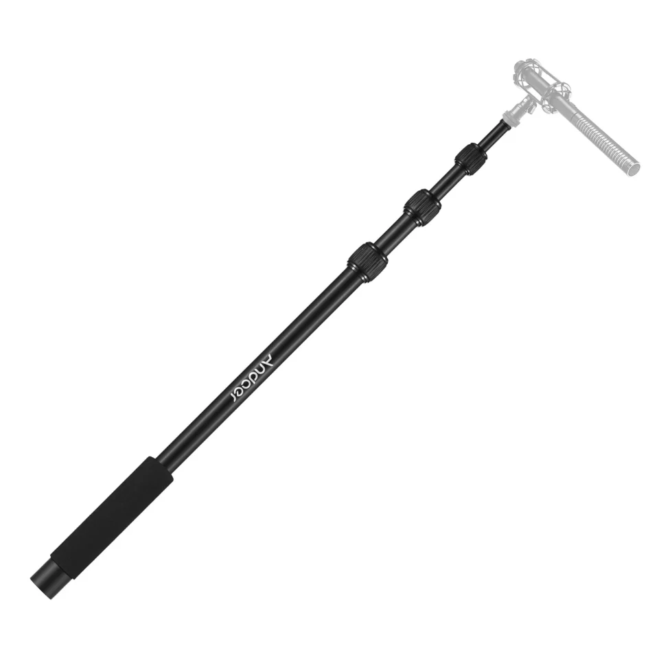 Ceramic Andoer Handheld Microphone Boom Arm 4-Section Extendable Mic Arm Aluminum Alloy Boom Pole for Microphones 1/4 Inch Screw & Thread with Foam Grip Locks 45cm-155cm/18in-61in Adjustable Length