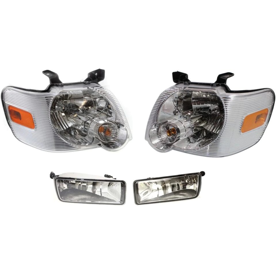 Silicone Storage Headlight Kit For 2006-2010 Ford Explorer Left and Right 4Pc