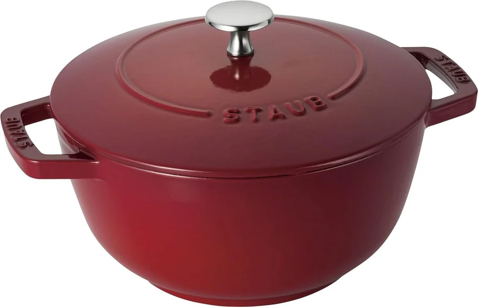 Core Matte QYANG Wa-NABE 40501-072 Wanabe Cherry, Size L, 7.9 inches (20 cm), Double Handed, Cast Iron, Enameled Pot, Rice Cooking, 3 Cups, Induction Compatible, Authentic Japanese Product