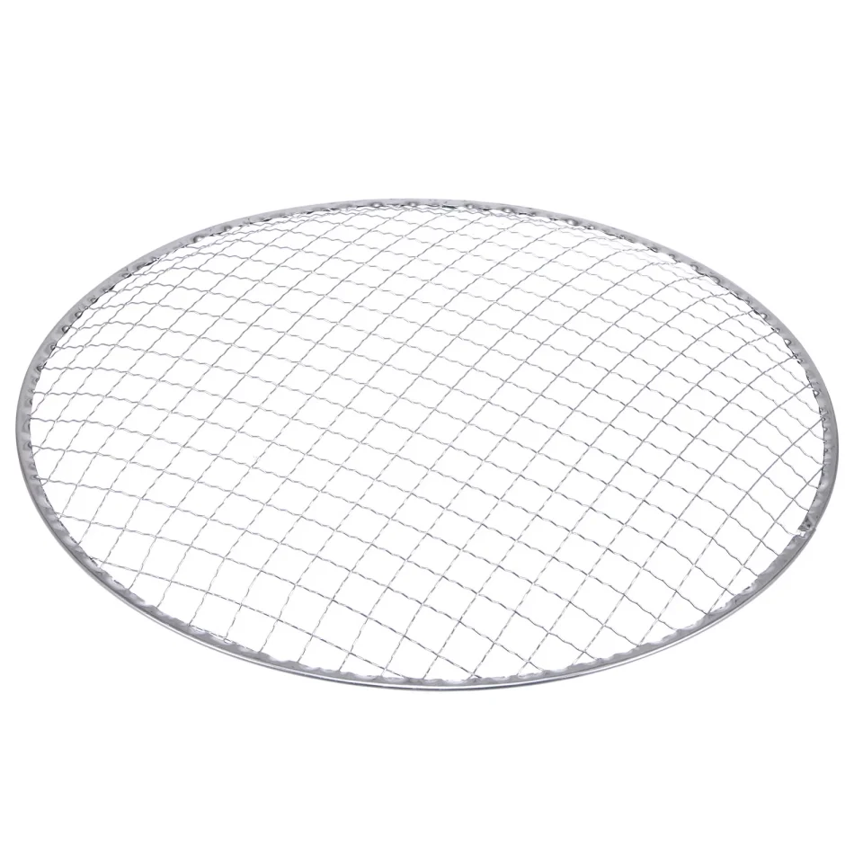 Premium 10 Packs Round BBQ Grill Net 10.6 Dia Galvanized Iron Barbecue Mesh Mat for Baking Charcoal Grilling Roasting