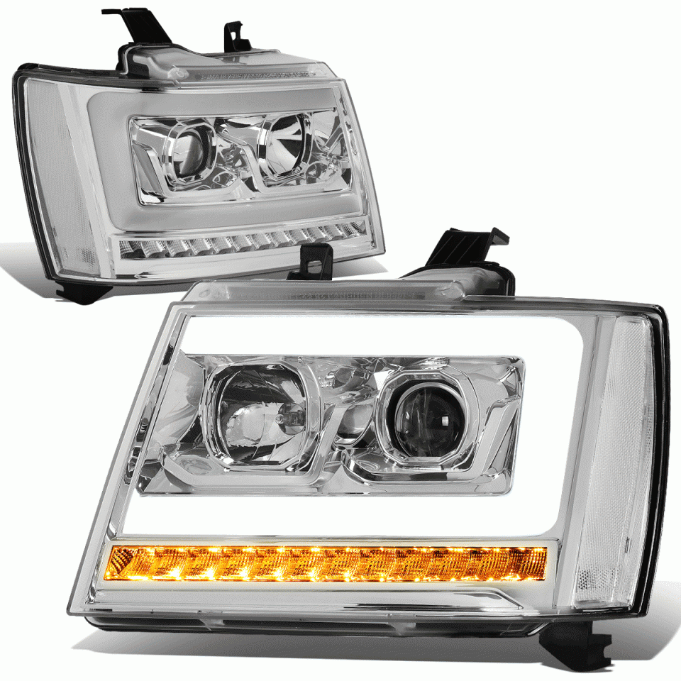 Safe LED Sequential Signal 07-14 Tahoe Suburban DRL Projector Headlight Lamp