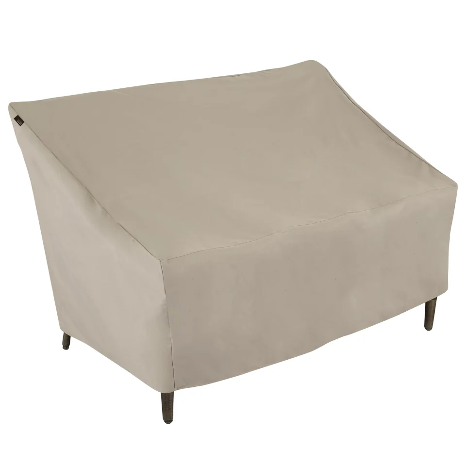 Lightweight Modern Leisure Chalet 57.5 x 38 x 38 Beige Rectangle Patio Loveseat Cover